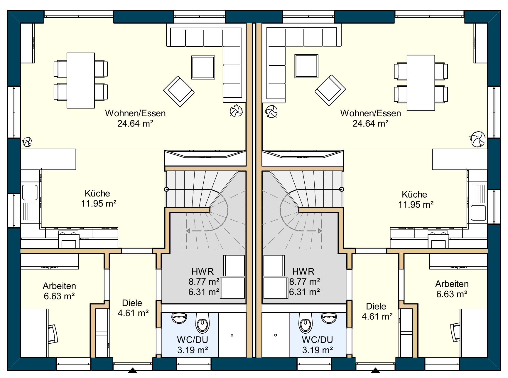 Doppelhaushälfte zum Kauf provisionsfrei 519.000 € 5 Zimmer 114 m²<br/>Wohnfläche 350 m²<br/>Grundstück ab sofort<br/>Verfügbarkeit Radebeul 01445