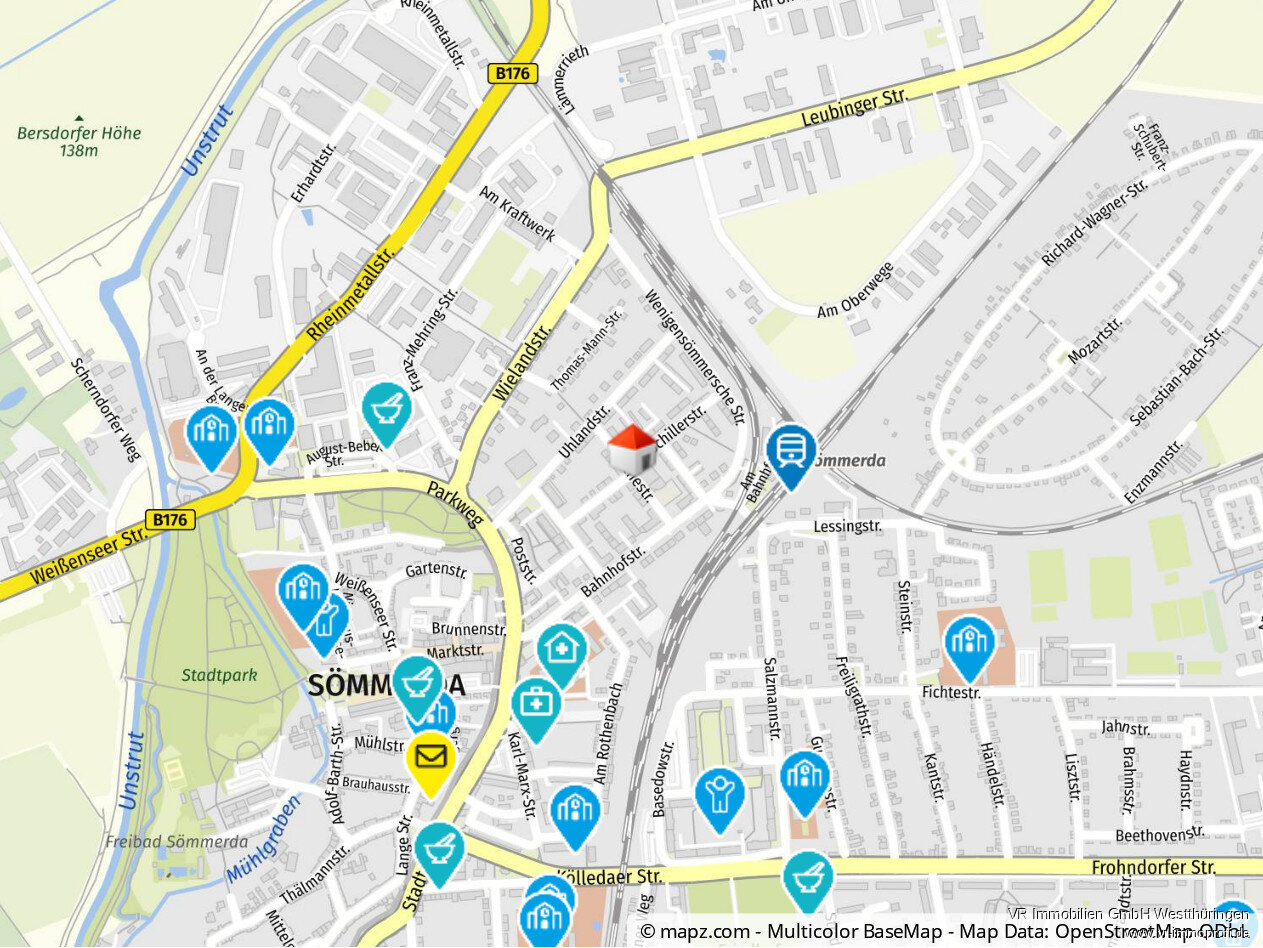 Wohnung zur Miete 1.242 € 3 Zimmer 95,5 m²<br/>Wohnfläche 2.<br/>Geschoss ab sofort<br/>Verfügbarkeit Goethestraße 11 Sömmerda Sömmerda 99610