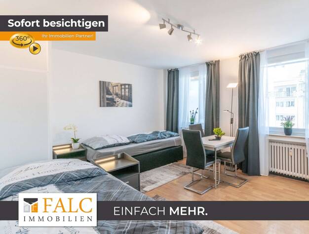 Wohnung zur Miete Wohnen auf Zeit 1.200 € 1 Zimmer 30,8 m² frei ab sofort Schützenbahn 15 Stadtkern Essen 45127