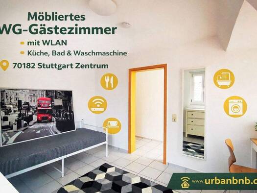 WG-Zimmer zur Miete Wohnen auf Zeit 690 € 14 m² frei ab sofort Leonhardstrasse 0 Mitte Stuttgart Zentrum 70182