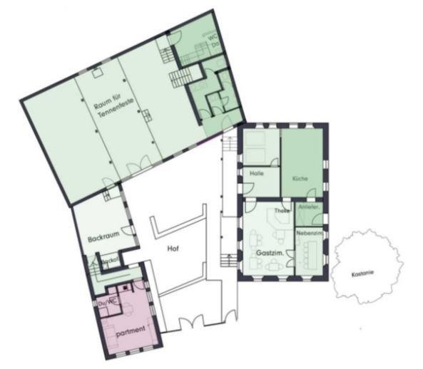 Wohnung zum Kauf 550.000 € 8 Zimmer 497,8 m²<br/>Wohnfläche 2.<br/>Geschoss ab sofort<br/>Verfügbarkeit Querbachshof 4 Leutershausen Hohenroth 97618