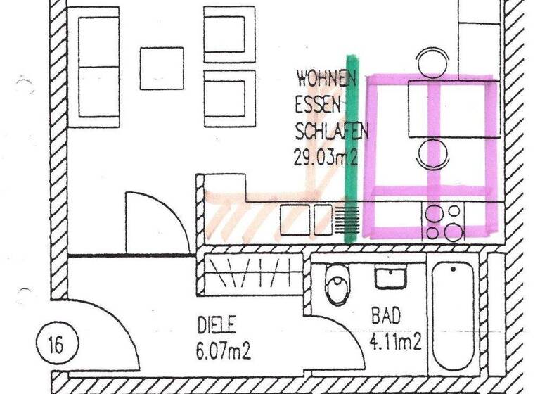Studio zum Kauf 120.000 € 1 Zimmer 40 m² 1. Geschoss Burghausen-Rückmarsdorf Leipzig 04178