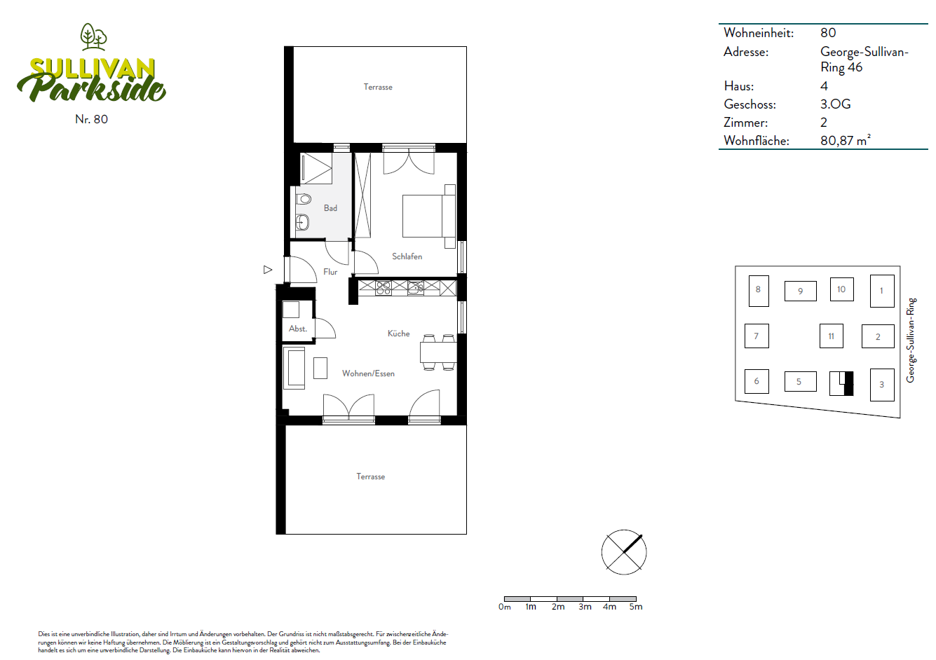 Penthouse zur Miete 1.175 € 2 Zimmer 80,9 m²<br/>Wohnfläche 3.<br/>Geschoss George-Sullivan-Ring 46 Käfertal Mannheim 68309