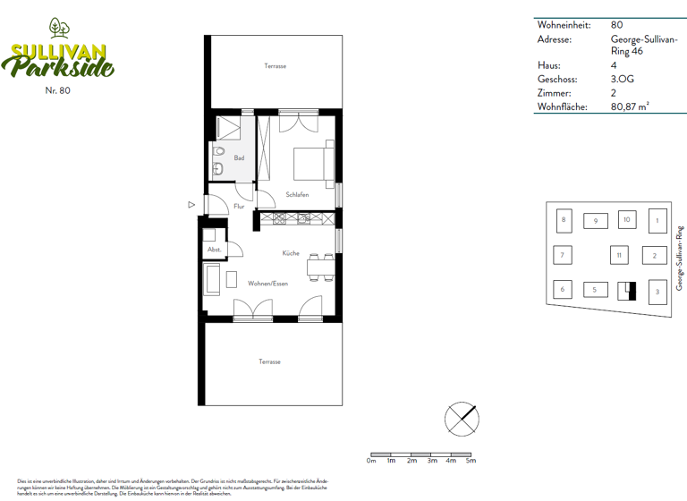 Penthouse zur Miete 1.175 € 2 Zimmer 80,9 m²<br/>Wohnfläche 3.<br/>Geschoss George-Sullivan-Ring 46 Käfertal Mannheim 68309