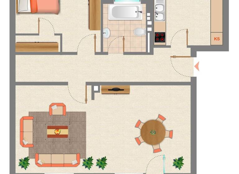 Wohnung zum Kauf 249.000 € 2 Zimmer 72 m²<br/>Wohnfläche Weismark-Feyen Trier / Feyen 54294