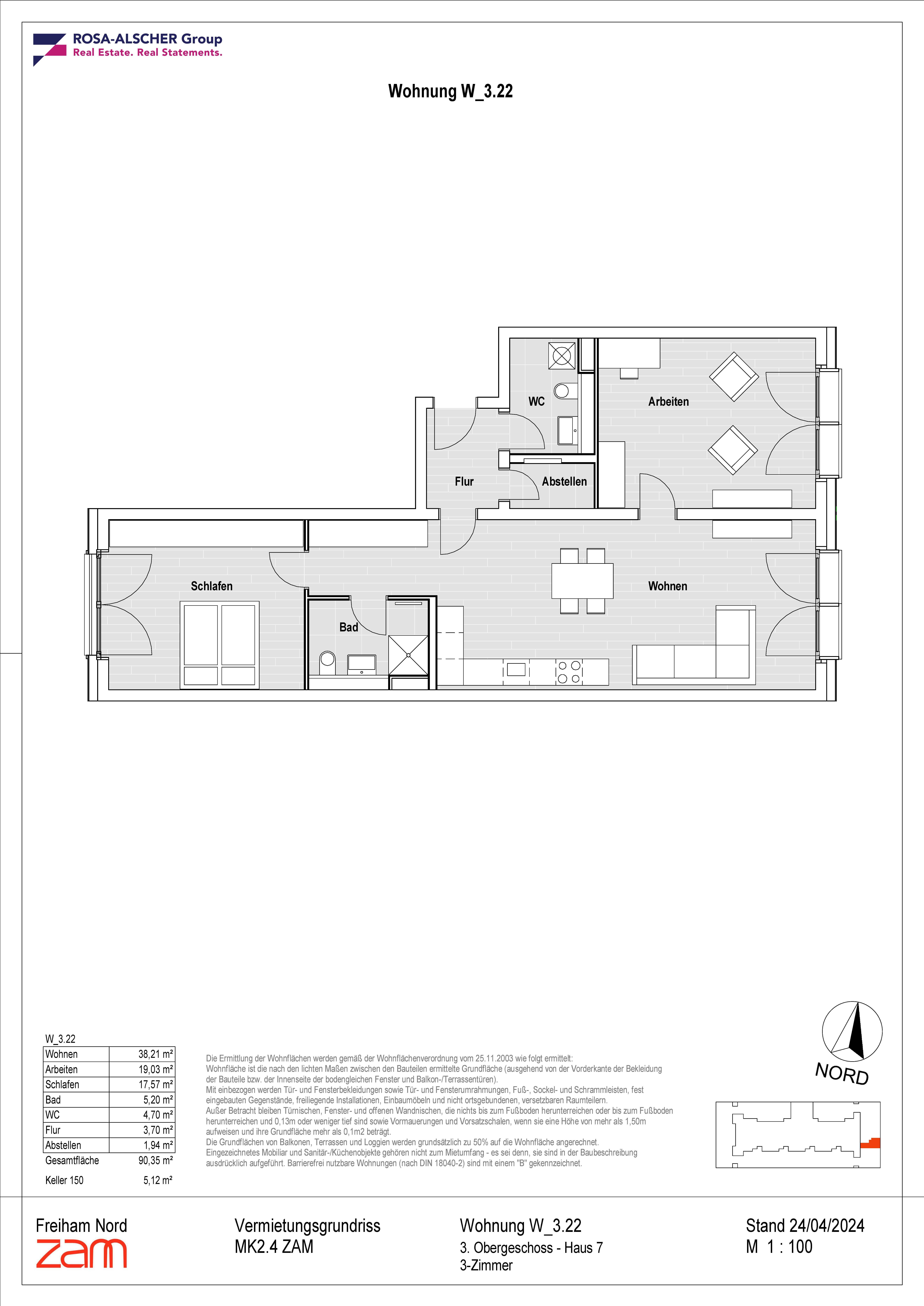 Wohnung zur Miete 2.035 € 3 Zimmer 87,9 m²<br/>Wohnfläche 3.<br/>Geschoss ab sofort<br/>Verfügbarkeit Rosa-Kempf-Straße 11 Aubing-Lochhausen-Langwied München 81249