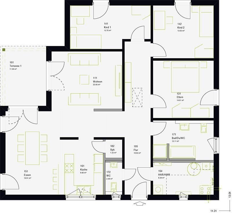 Bungalow zum Kauf provisionsfrei 364.999 € 4 Zimmer 142 m²<br/>Wohnfläche 650 m²<br/>Grundstück Oberperl Perl 66706