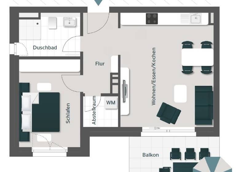 Wohnung zum Kauf - Erstbezug provisionsfrei 316.000 € 2 Zimmer 56 m² 1. Geschoss Bad Säckingen 79713