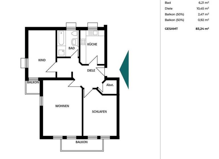 Wohnung zum Kauf 339.000 € 3 Zimmer 83,2 m² Oppersdorf Lappersdorf 93138