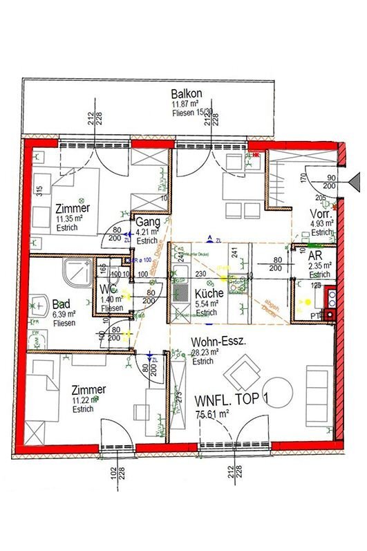 Wohnung zur Miete 832 € 75,6 m²<br/>Wohnfläche Böhmgasse 12-16/1/1 Waidhofen/Th. 3830