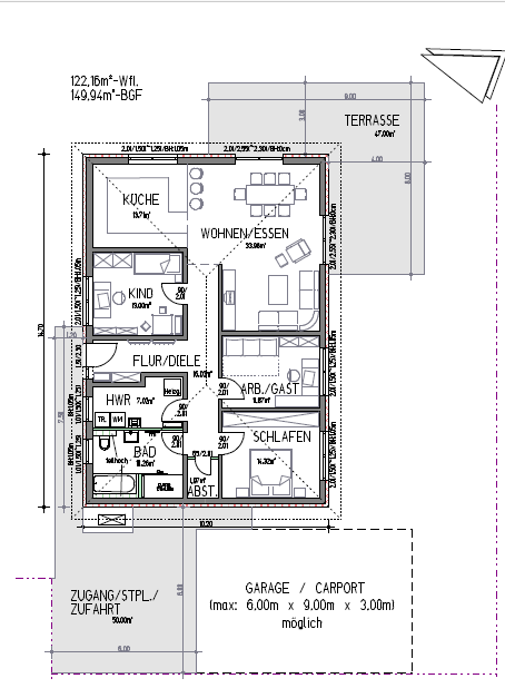 Bungalow zum Kauf provisionsfrei 440.000 € 4 Zimmer 122 m²<br/>Wohnfläche 864 m²<br/>Grundstück Im Fuchstal Irxleben Hohe Börde 39167