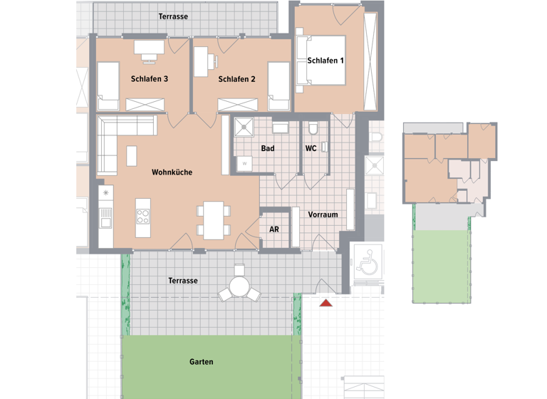 Wohnung zum Kauf - Erstbezug 449.400 € 4 Zimmer 89 m² Puntigam Graz,17.Bez.:Puntigam 8055