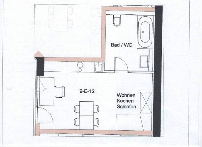 Studio zur Miete 545 € 1 Zimmer 31 m² EG frei ab sofort Innenstadt Erlangen 91052