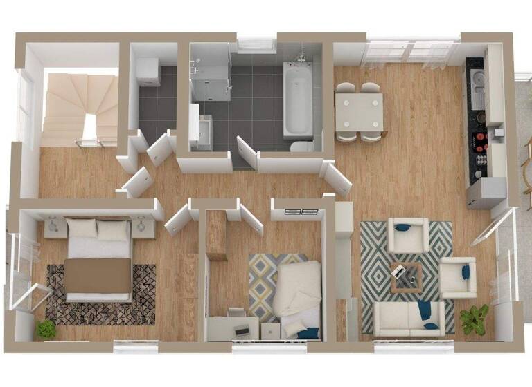 Wohnung zum Kauf - Erstbezug 289.000 € 3 Zimmer 70,9 m² Hermann-Burmeister-Straße Knieper West Stralsund 18435