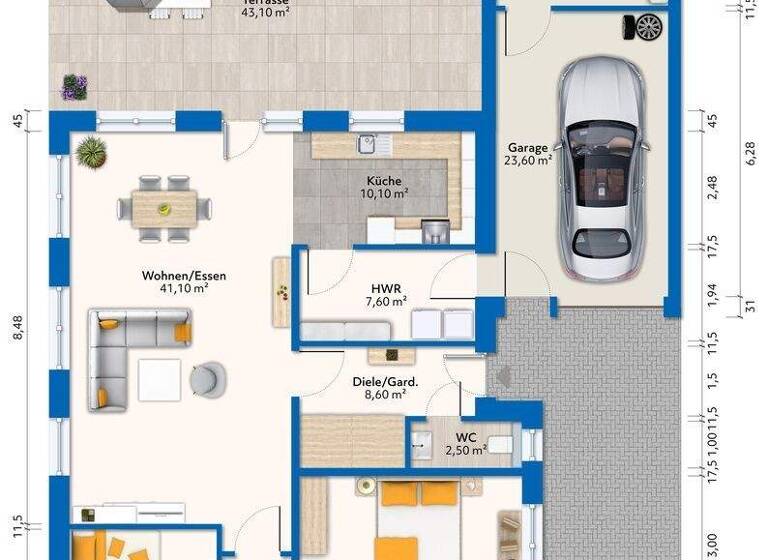 Einfamilienhaus zum Kauf provisionsfrei 592.000 € 3 Zimmer 123 m² 870 m² Grundstück Blomedahler Weg 11 Wassenberg 41849