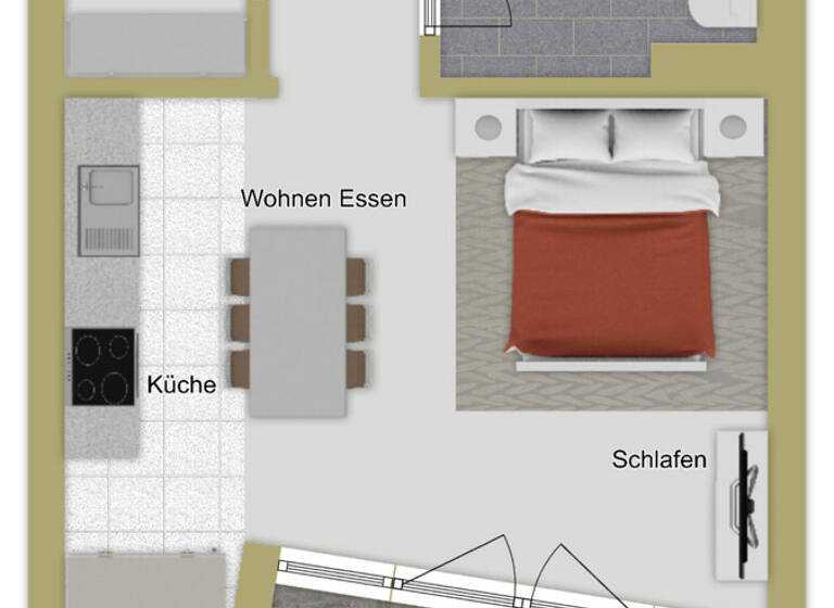 Studio zum Kauf 259.000 € 1 Zimmer 45 m² Fischbach Friedrichshafen 88048