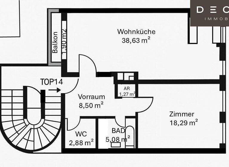 Wohnung zum Kauf 699.999 € 3 Zimmer 71,8 m² Wien 1070