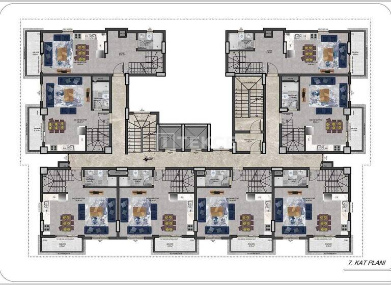 Studio zum Kauf 68.500 € 2 Zimmer 54 m² EG Antalya 07475