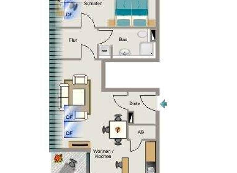 Wohnung zur Miete 935 € 2,5 Zimmer 64,3 m² 3. Geschoss Helsinkistraße 7 Auerberg Bonn 53117