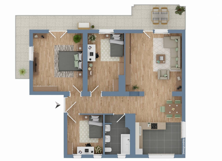 Wohnung zum Kauf 330.000 € 4 Zimmer 93,3 m² 2. Geschoss Eichelwang / Zell 6330