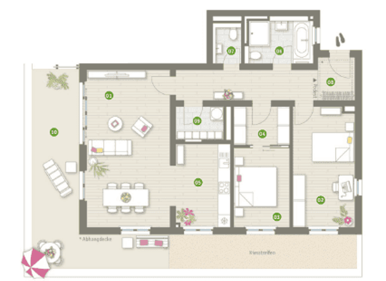 Penthouse zur Miete - Erstbezug 1.613 € 3 Zimmer 115,2 m² 3. Geschoss frei ab 01.03.2026 Nauen 14641