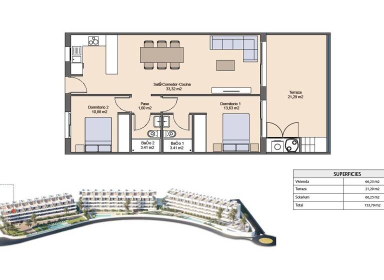 Penthouse zum Kauf provisionsfrei 309.900 € 3 Zimmer 66 m² Avenida Avenida Extremadura sn Finestrat 03509