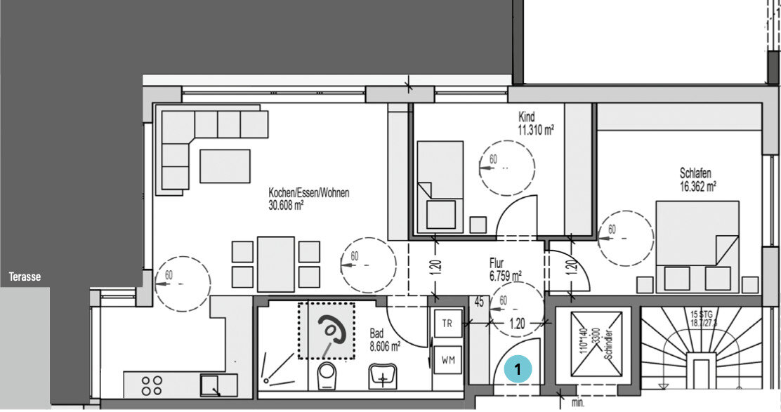 Wohnung zum Kauf 1.225.000 € 3 Zimmer 90 m²<br/>Wohnfläche Am Waldfriedhof München 81379