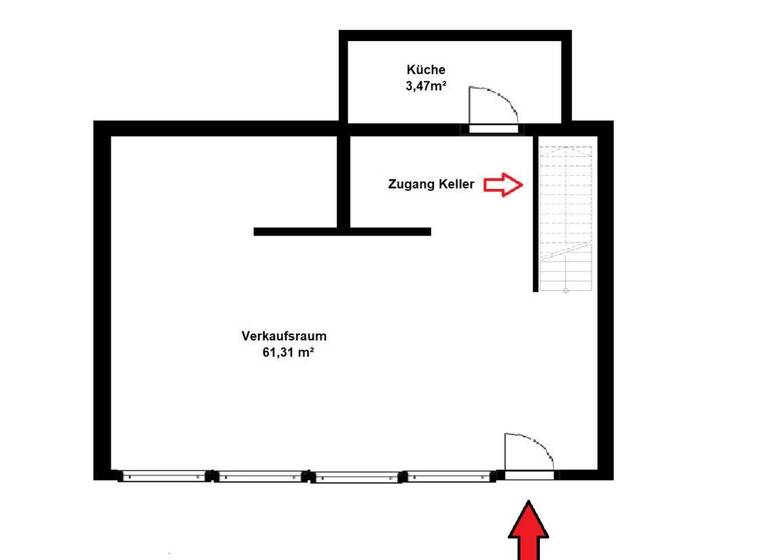 Verkaufsfläche zur Miete 2.060 € 1 Zimmer 61,3 m² Verkaufsfläche Ostertor Bremen 28203