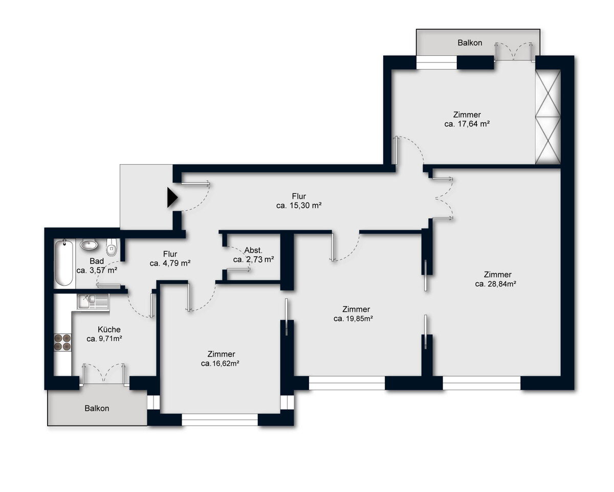 Wohnung zum Kauf 1.395.000 € 4 Zimmer 122,4 m²<br/>Wohnfläche 2.<br/>Geschoss Rotherbaum Hamburg 20149