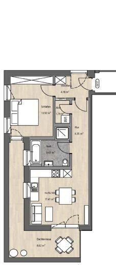 Wohnung zum Kauf provisionsfrei 368.000 € 2 Zimmer 58,9 m²<br/>Wohnfläche 2.<br/>Geschoss Kunigundenweg Großberg Pentling 93080