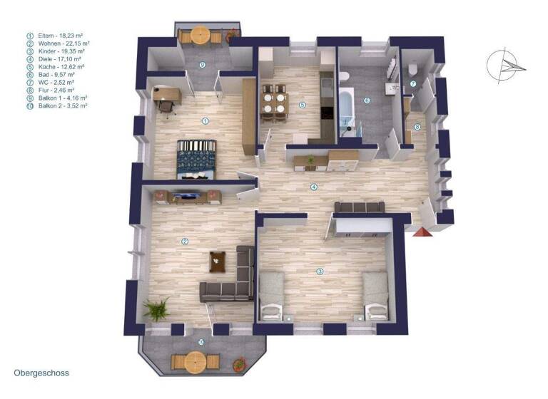 Wohnung zum Kauf 599.000 € 3 Zimmer 108,6 m² 2. Geschoss Kühlungsborn 18225