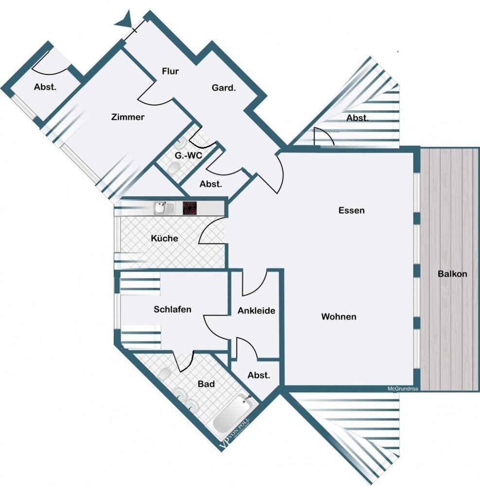 Wohnung zur Miete 1.095 € 3 Zimmer 102,7 m²<br/>Wohnfläche EG<br/>Geschoss Montabaur Montabaur 56410