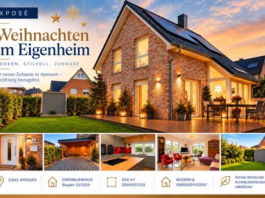 Einfamilienhaus zum Kauf provisionsfrei 660.000 € 5,5 Zimmer 155 m² 605 m² Grundstück frei ab sofort Apensen 21641