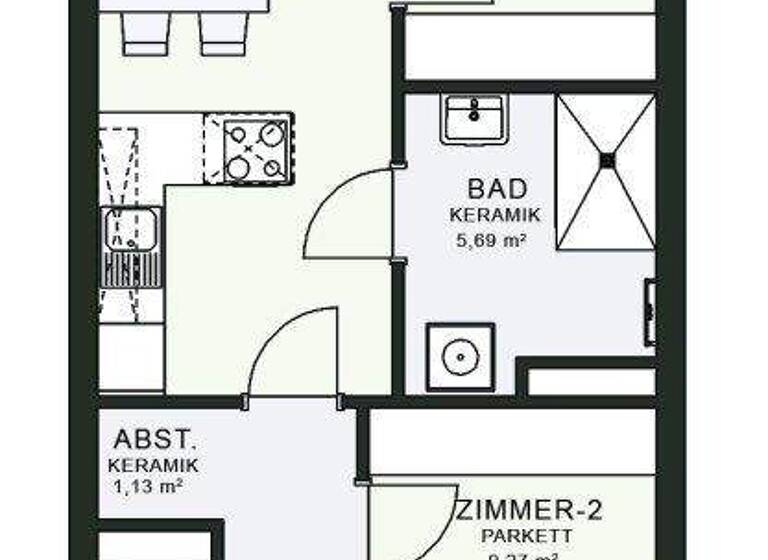 Wohnung zur Miete - Erstbezug 627 € 3 Zimmer 55,4 m² 4. Geschoss frei ab 01.06.2026 Fröhlichgasse 23-35 Jakomini Graz 8010