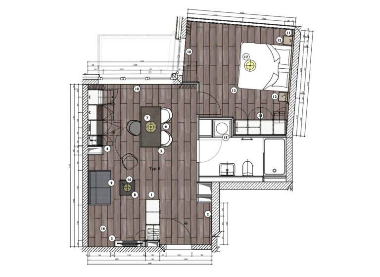 Studio zur Miete 1.183 € 2 Zimmer 52,5 m² 4. Geschoss frei ab 16.03.2026 Schultzweg 7 Hammerbrook Hamburg 20097