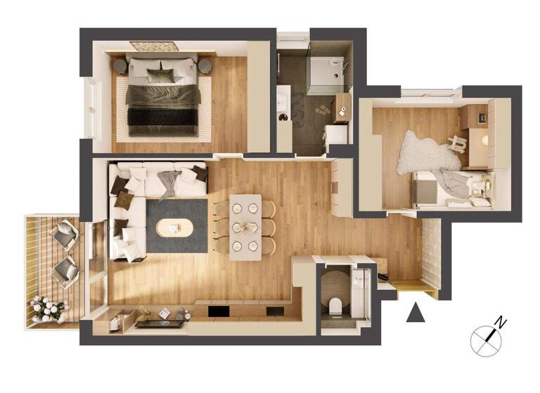 Wohnung zum Kauf - Neubau provisionsfrei 400.000 € 3 Zimmer 68,4 m² 2. Geschoss Franz-Prantl-Park 1 Jenbach 6200