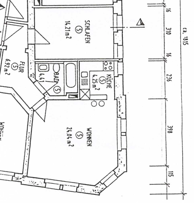 Wohnung zum Kauf 105.000 € 2 Zimmer 55,9 m² 1. Geschoss Trachenberger Straße Pieschen-Nord (Rückertstr.) Dresden 01129