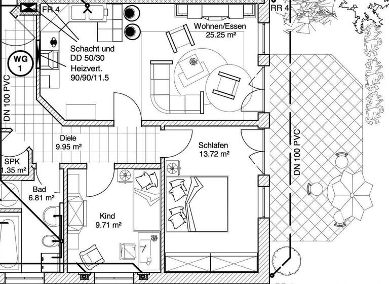 Wohnung zur Miete 915 € 3 Zimmer 73 m² 1. Geschoss frei ab 01.05.2026 Am Mitterfeld 48 Peter u. Paul Landshut 84028