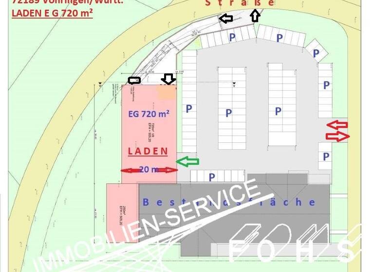 Ladenfläche zur Miete - Erstbezug 720 m² Verkaufsfläche teilbar ab 720 m² Vöhringen 72189