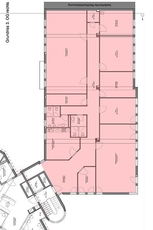 Bürofläche zur Miete provisionsfrei 9,50 € 882 m²<br/>Bürofläche ab 250 m²<br/>Teilbarkeit Maxfeld Nürnberg 90409