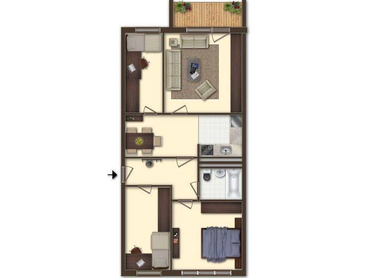 Wohnung zur Miete 419 € 4 Zimmer 69,8 m² 4. Geschoss Arthur-Schulz-Straße 43 Freiberg 09599