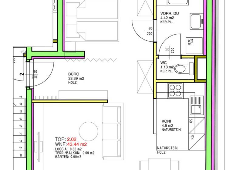 Büro zum Kauf 155.000 € 1 Zimmer Matznergasse Wien 1140