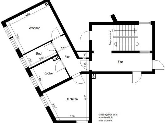 Wohnung zur Miete 324 € 2 Zimmer 48,4 m² 2. Geschoss Schillerstraße 2 Nordhausen Nordhausen 99734