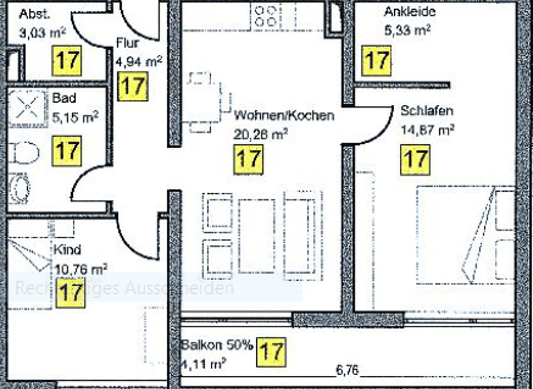 Wohnung zur Miete 855 € 3 Zimmer 68,5 m² 1. Geschoss frei ab sofort Krankenhausstraße 50 Erlenbach Erlenbach am Main 63906