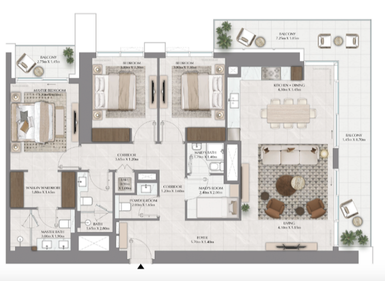 Wohnung zum Kauf - Erstbezug 958.525 € 4 Zimmer 169,2 m² Dubai