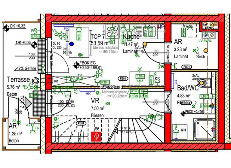 Wohnung zur Miete 707 € 53,6 m² Hauptstraße 22/2/7 Thaya 3842