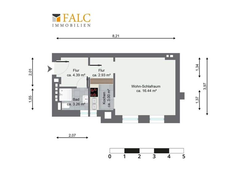 Studio zum Kauf 100.000 € 1 Zimmer 29,7 m² 2. Geschoss Gesundbrunnen Berlin 13359