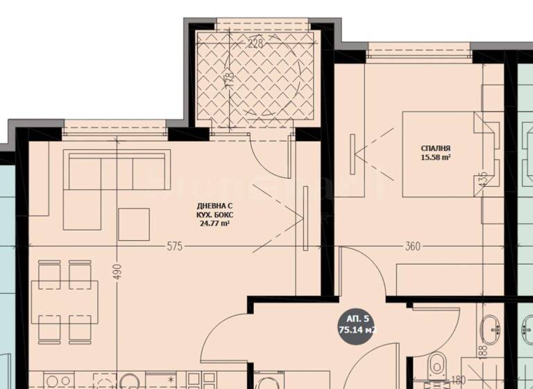 Studio zum Kauf 210.392 € 2 Zimmer 75,1 m² Sofia