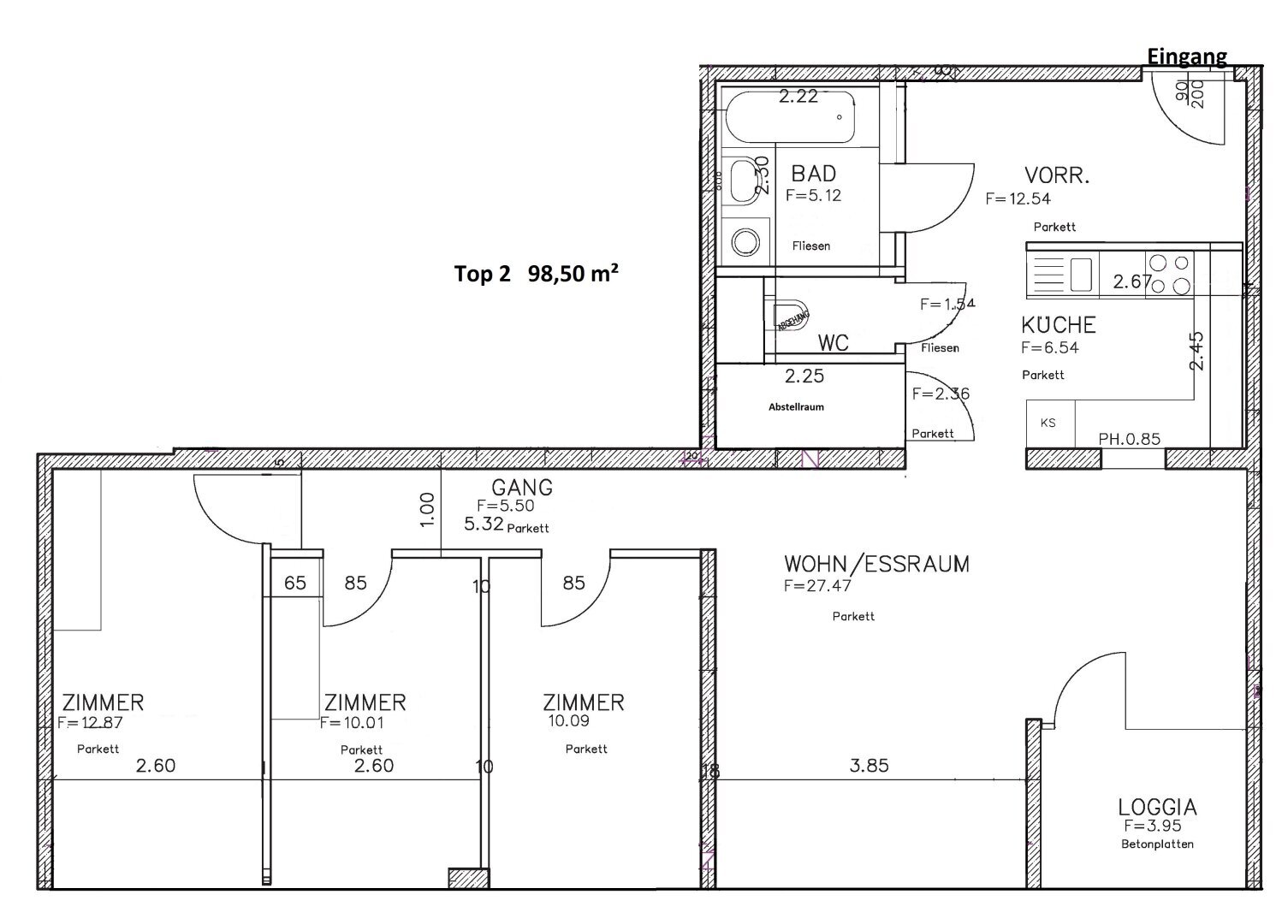 Wohnung zum Kauf 4 Zimmer 98,5 m²<br/>Wohnfläche 1.<br/>Geschoss Schwaz 6130