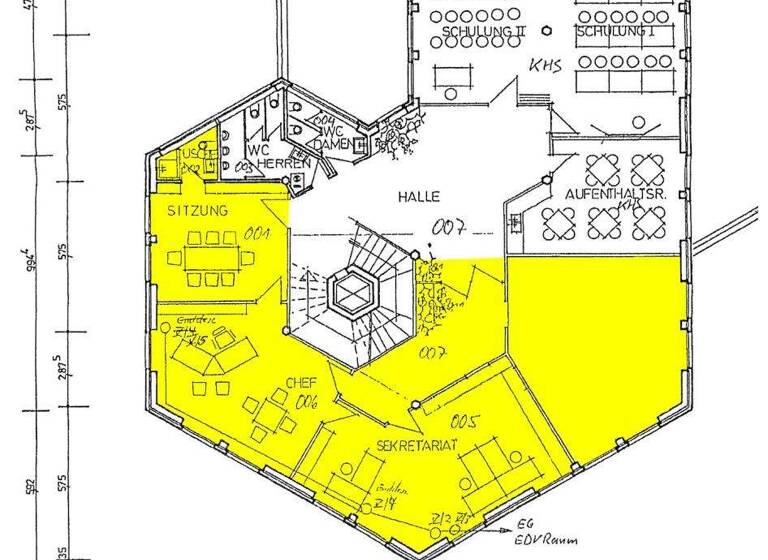 Büro zur Miete 1.500 € 3 Zimmer 152 m² Bürofläche Villingen Villingen-Schwenningen 78048